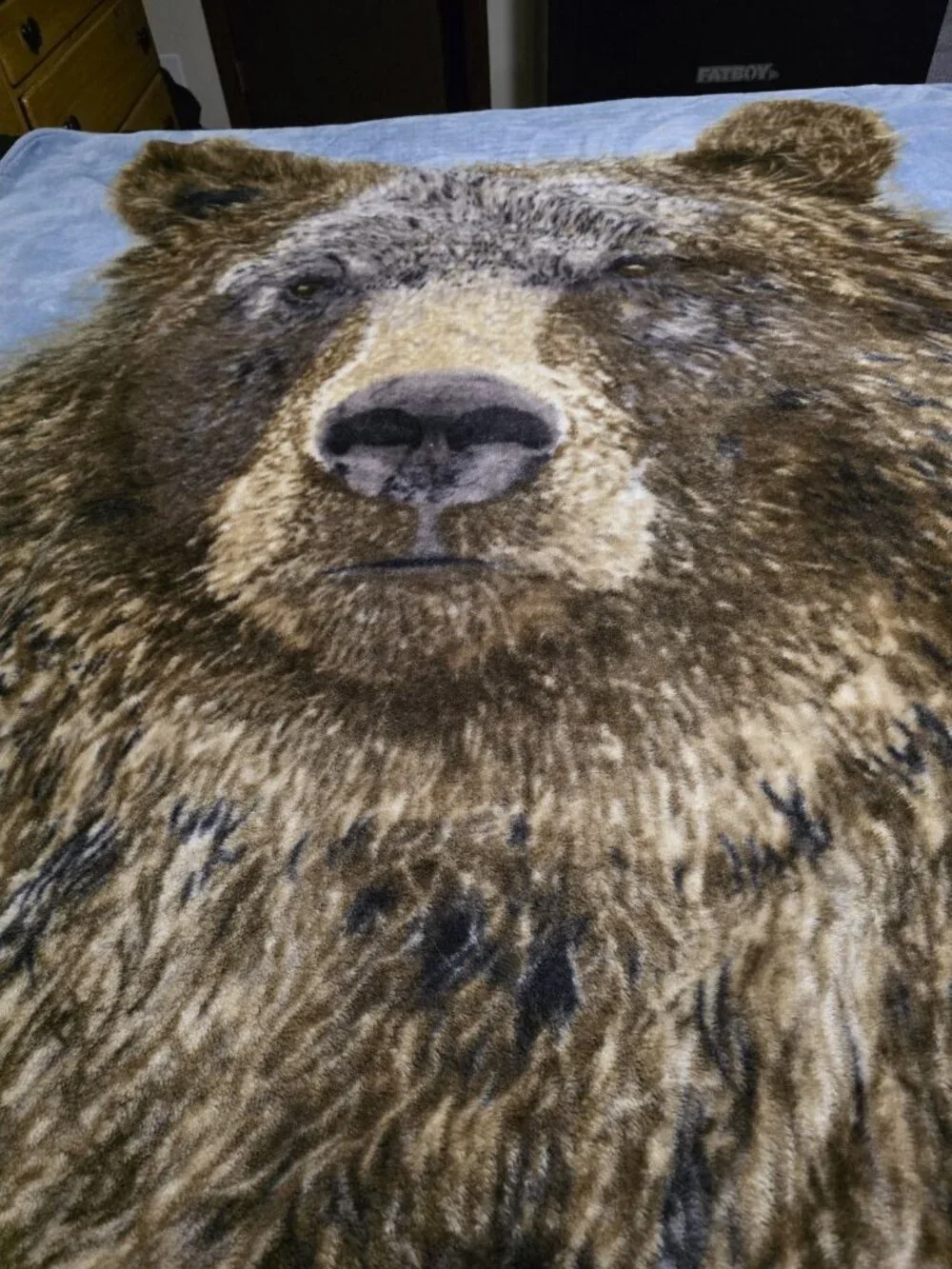 Vintage Shavel Brown Grizzly Bear Blanket Soft 79 x 60” Throw Blanket Polyester